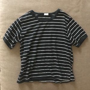 Brandy Melville Black/White Striped Tee